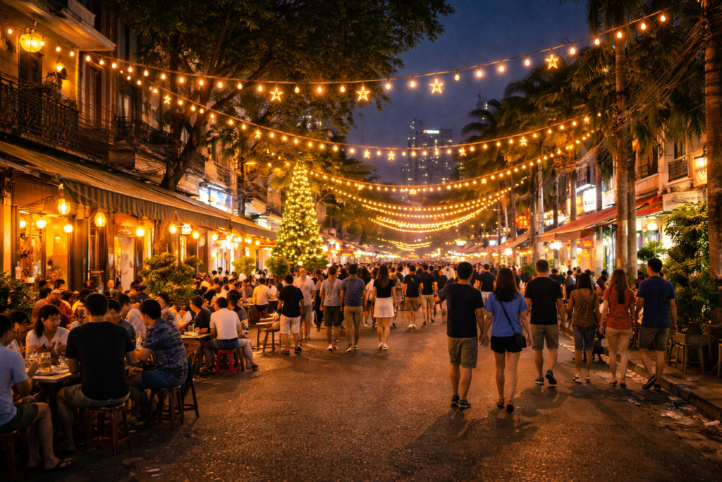 Weihnachten in Vietnam ist ein kulturelles Stadtfest, kein religiöses Fest.