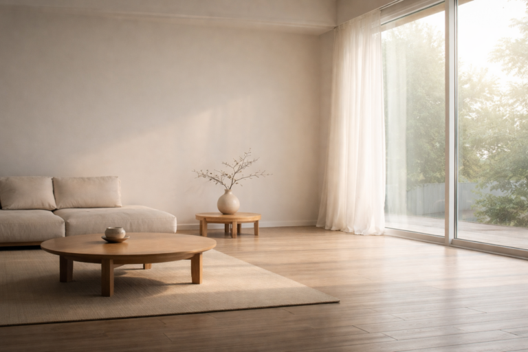 Tác dụng của thiền định - Không gian mở với ánh sáng dịu, gợi cảm giác rộng rãi, tĩnh lặng và hiện diện không mục tiêu.