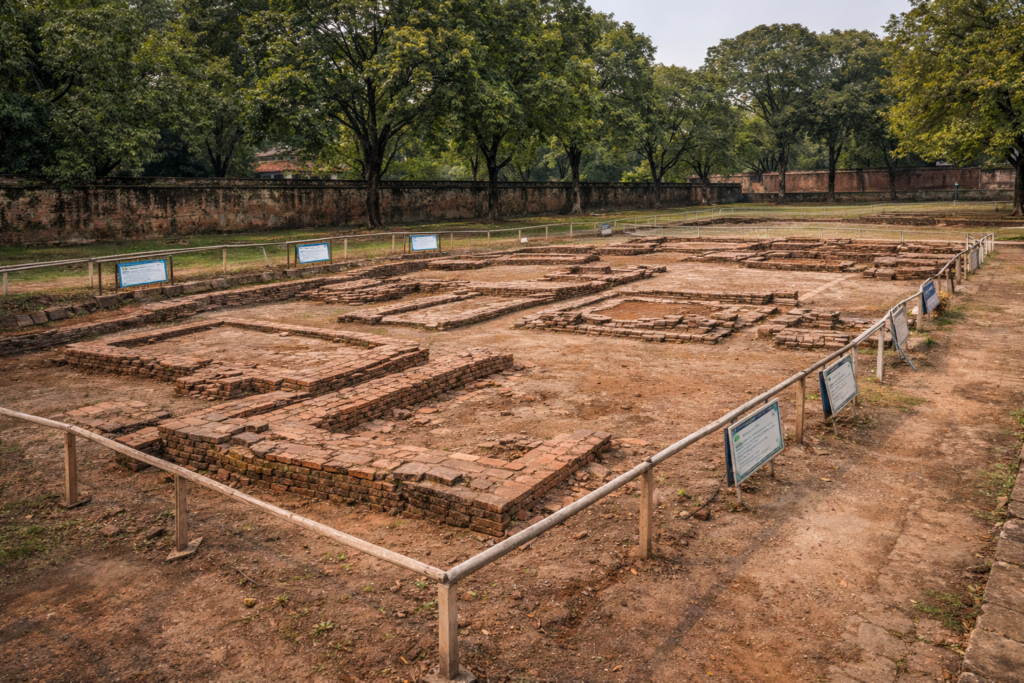 Archäologische Grabungen mit Ziegelresten in der Kaiserlichen Zitadelle von Thăng Long