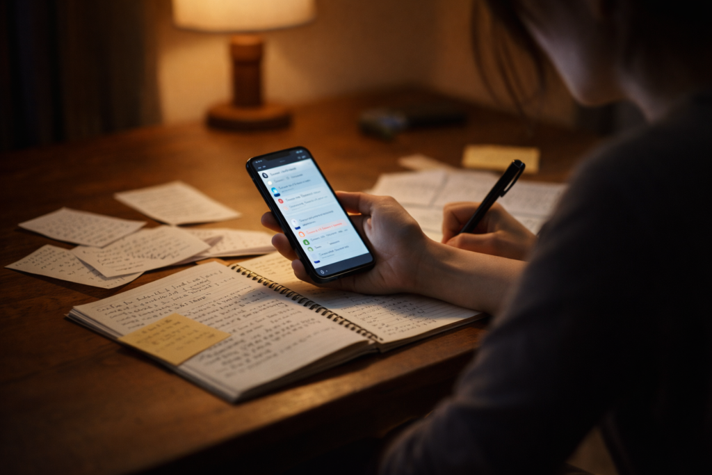 Vietnamesisch lernen: Sprachlernen mit dem Smartphone am Abend – Motivation und erste Überforderung beim Vietnamesischlernen